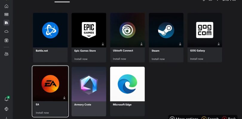Así es como se ve la interfaz de usuario de Windows Gaming en Rog Xbox Ally