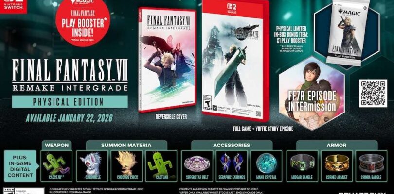 Final Fantasy 7 Remake para Switch 2 Viene con Magic: The Gathering Cards