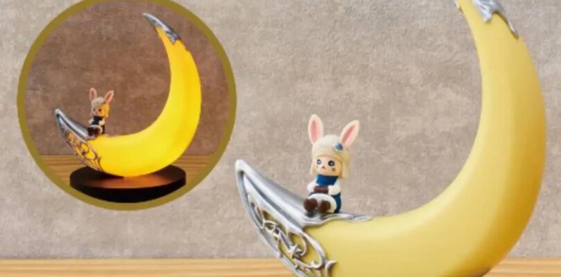 Un Loporrit se sienta en la lámpara de luna de Final Fantasy XIV Crescent