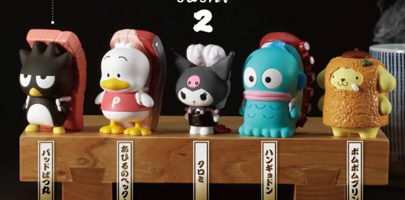 Más personajes de Sanrio Sushi Gacha Toys debut en septiembre