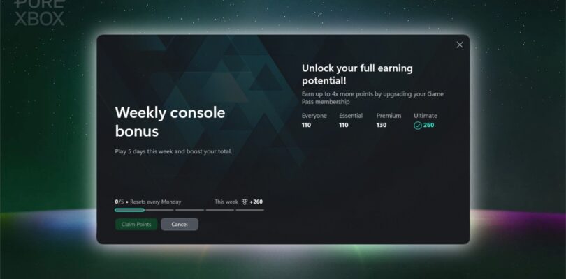 Xbox Rewards agrega más aficionados a los puntos semanales para los miembros de Game Pass Ultimate