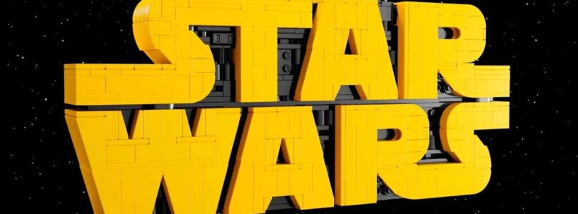 Logotipo de Star Wars construido con ladrillos de Lego con descuento al mejor precio hasta el momento