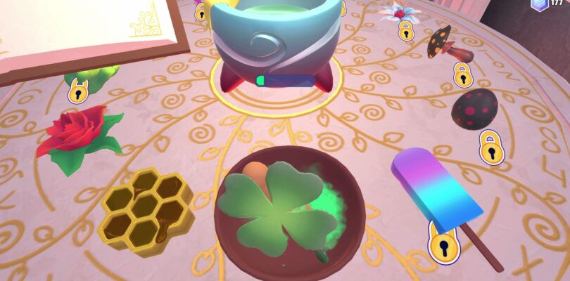 Vierta la poción y revuelva el caldero en una mezcla mística