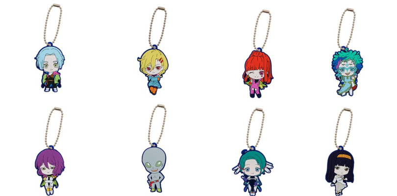 Keykains de goma de Gnosia para aparecer en Gashapon Machines