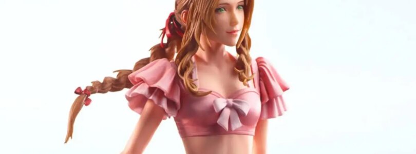 La siguiente figura de artes estáticas ffvii es aerith en su traje de baño de renacimiento