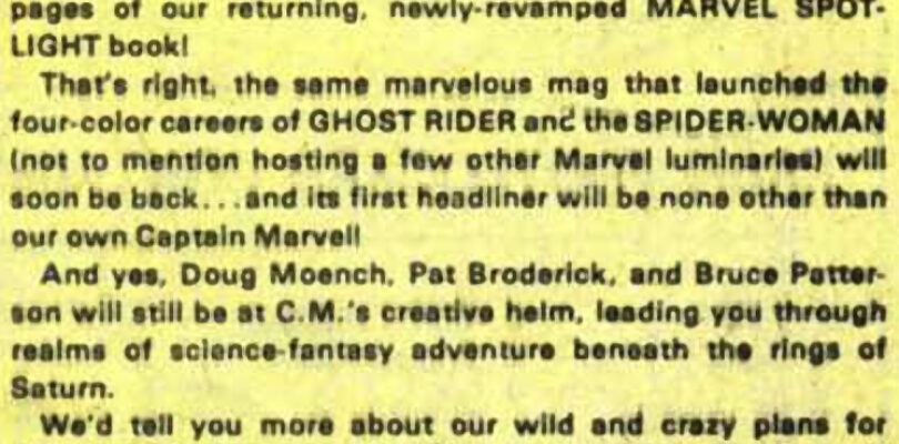 CAPITÁN MARVEL #58-62 (1978): Finaliza la serie