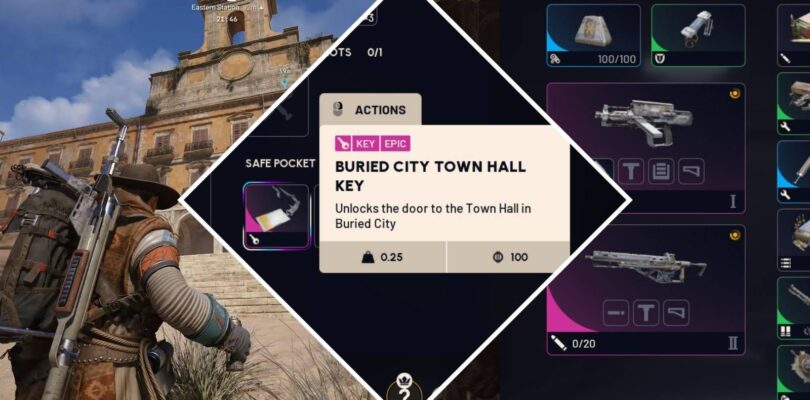 Dónde utilizar la llave del ayuntamiento de la ciudad enterrada