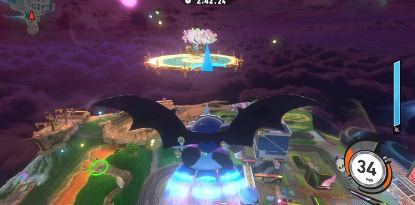 Cómo llegar a la isla flotante en la prueba de la ciudad en Kirby Air Raiders