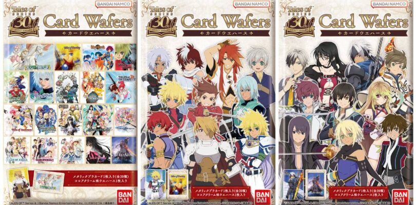 Las obleas de tarjetas del 30 aniversario de la serie Tales of llegan a Japón