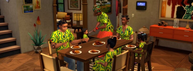 La última actualización gratuita de Los Sims 4 amplía la representación al agregar comida, ropa y muebles inspirados en África occidental.