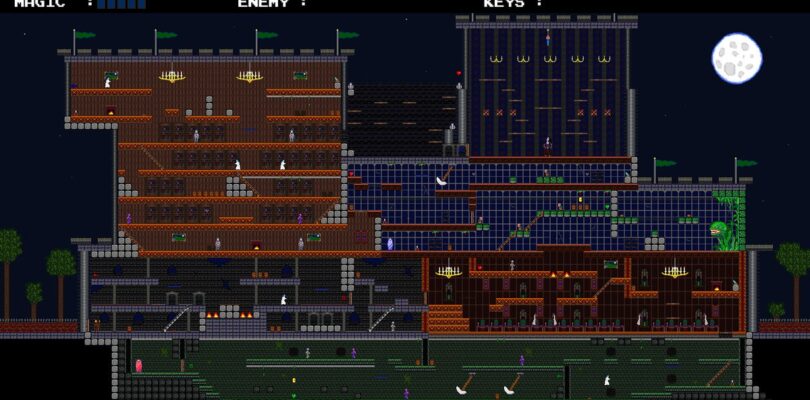 El maravilloso título Schattenjäger es una versión pequeña de Castlevania donde puedes ver todo el nivel a la vez.